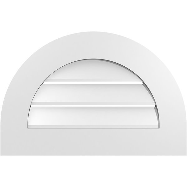 Round Top Surface Mount PVC Gable Vent: Functional, w/ 3-1/2